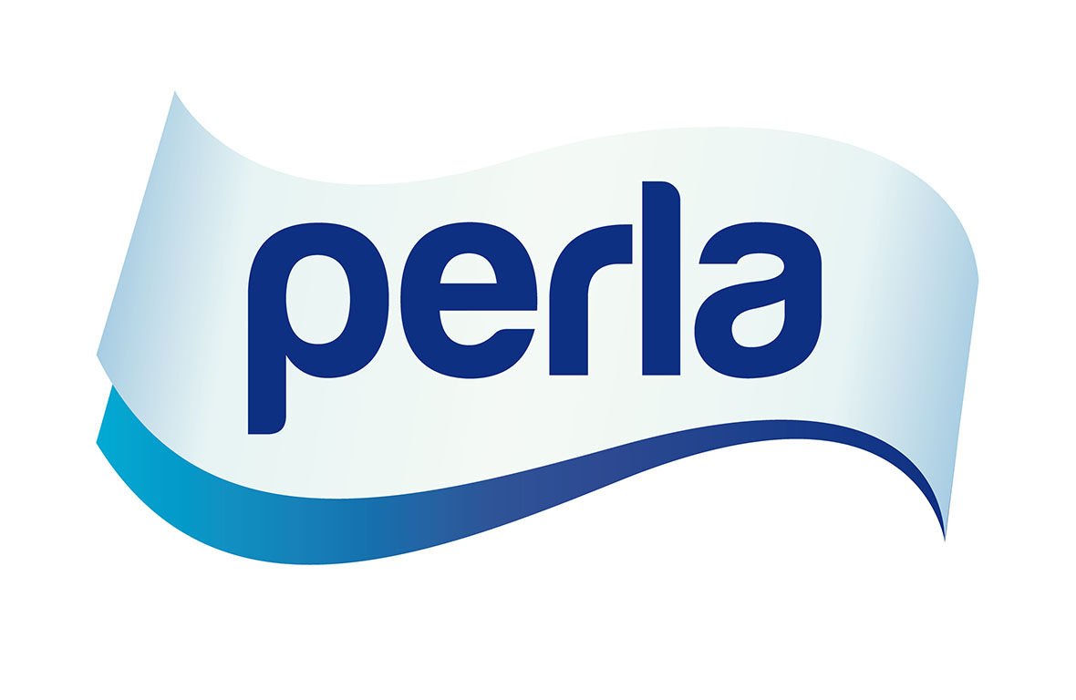 Gesamtes Logo von der Marke Perla